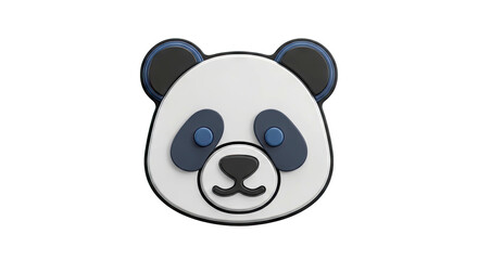 Obraz premium 3D Panda Head Icon
