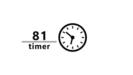 Countdown clock timer number illustration. Timer clock number concept.