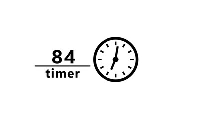 Countdown clock timer number illustration. Timer clock number concept.