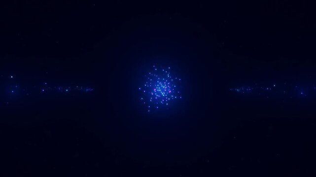 Illuminating Data Cluster: An abstract composition unveils a mesmerizing display of a centralized cluster, each light particle radiates a soft, vibrant glow.