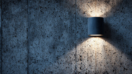 Modern Concrete Wall with Warm Wall Light