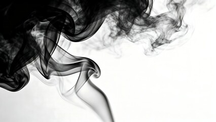 Fototapeta premium Abstract smoke patterns on white background