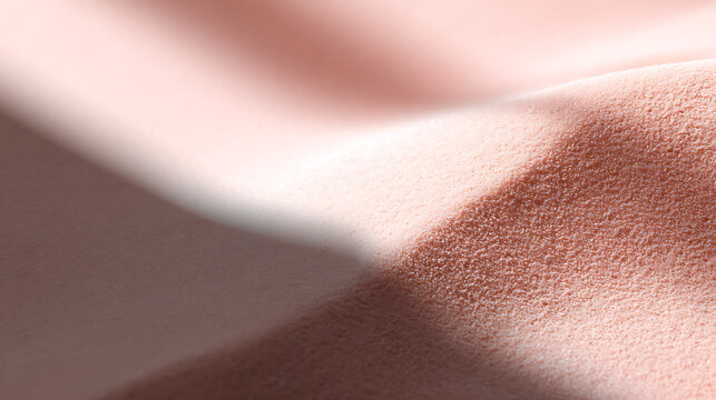 A soft pink desert landscape with a light and shadow play
