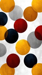 Colorful circles on white background abstract arrangement of diverse vibrant circular shapes presented against a clean white backdrop