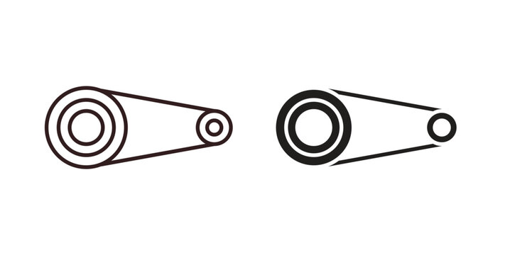 Timing belt icon vector Illustration logo template pack