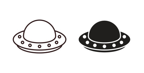 UFO icon vector Illustration logo template pack © John