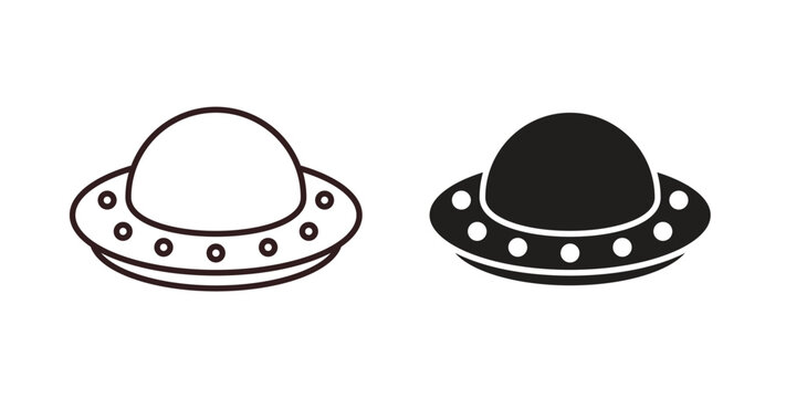 UFO icon vector Illustration logo template pack