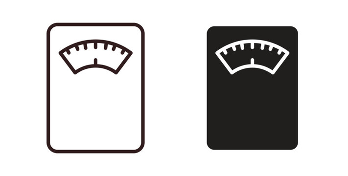 Weight scale icon vector Illustration logo template pack