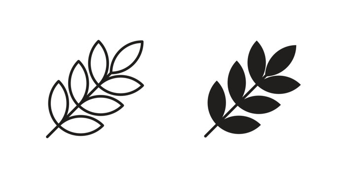 Wheat grain icon vector Illustration logo template pack