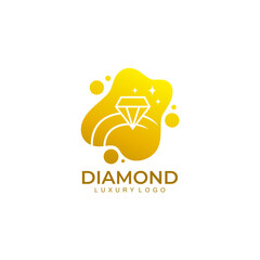 jewelry logo in the form of a sparkling diamond, luxury logos