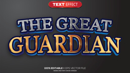 3d text effect the great guardian theme