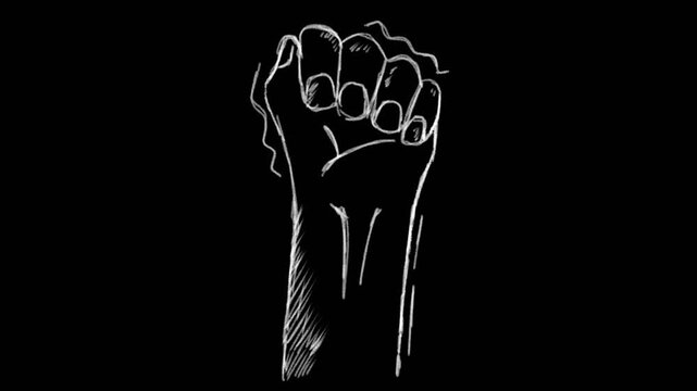 Hand Gestures fist bump frame by frame stop motion animation on a white and black background, perfect for motion graphics, comics, or energetic