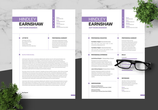 Purple Professional Resume
