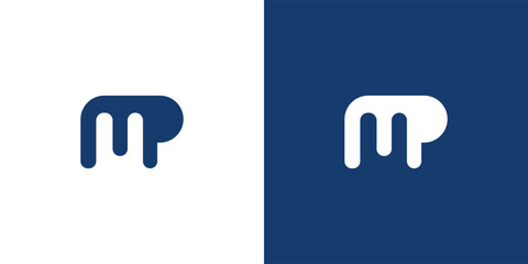 Obraz premium Letter M P Logo Design for Modern and Professional Branding