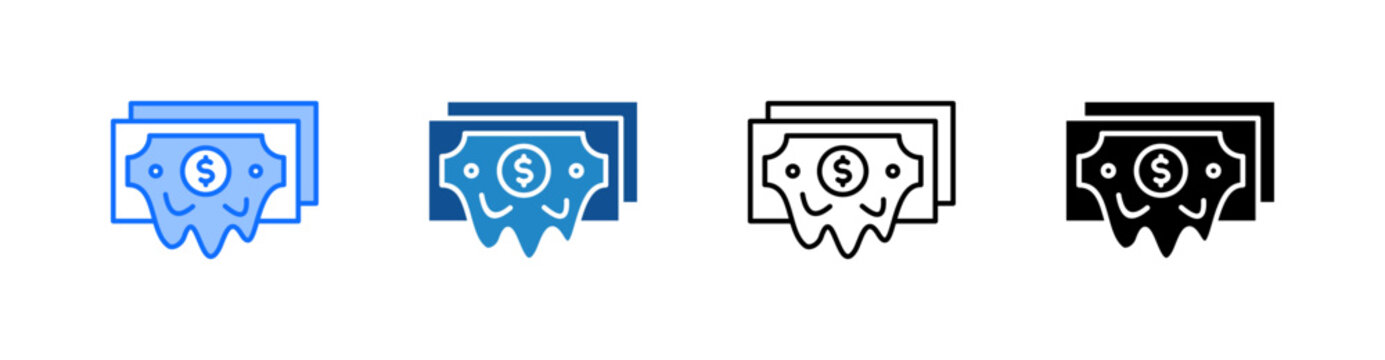 Dirty Money Multiple Style Icon Set 