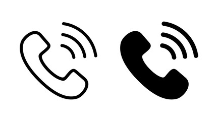 Obraz premium Call icon set vector. telephone sign and symbol. phone icon. contact us