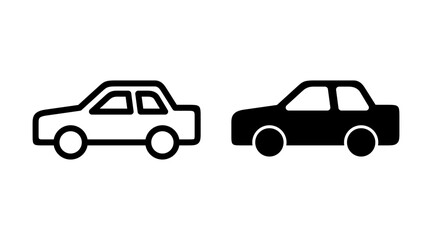 Fototapeta premium Car icon set vector. car sign and symbol. small sedan