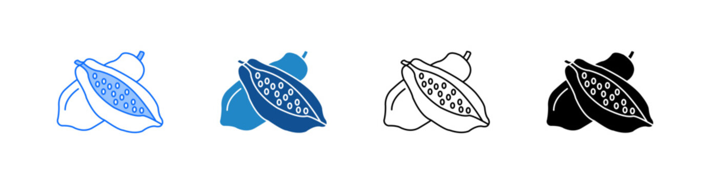 Papaya Multiple Style Icon Set 