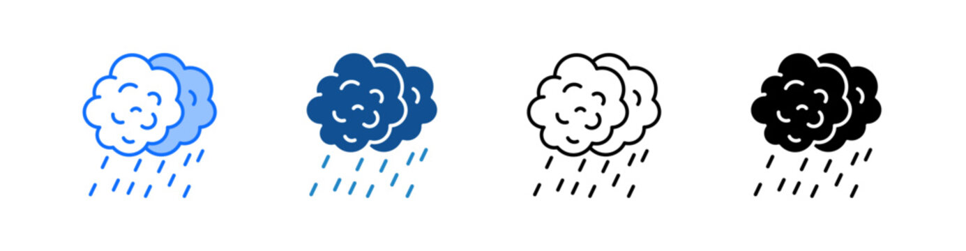 Hail Multiple Style Icon Set 