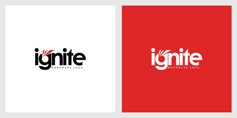 IGNITE Wordmark Typography with Spark Accent &ndash; Dynamic Energy Branding Concept