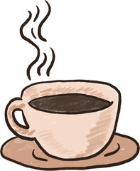 Obraz premium 따뜻한 커피 손그림