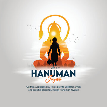 new Happy Hanuman Jayanti. god abstract Vector Illustration design.