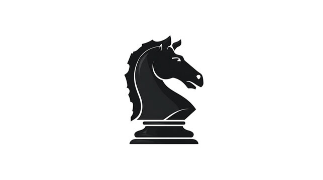 A chess knight figure against plain backdrop