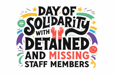 Fototapeta premium Day of Solidarity Vector Illustration with Support and Awareness Symbols on White Background