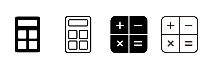 Obraz premium Calculator icon set. Accounting calculator icon. calculator vector