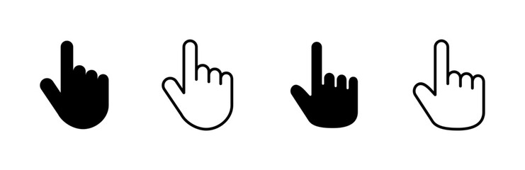 Obraz premium Hand icon set. hand vector icon, palm,click