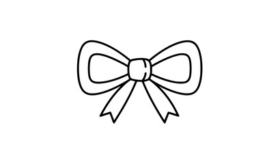 Fototapeta premium Bow line icon vector illustration for design