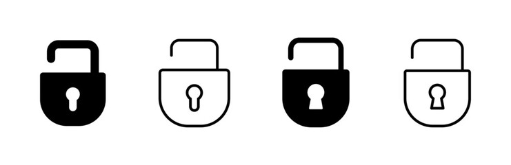 Lock icon set. Padlock icon vector. Encryption icon. Security symbol