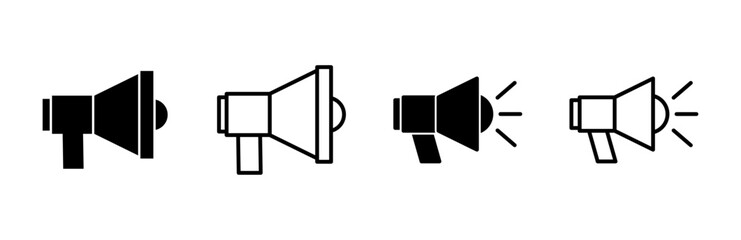 Megaphone icon set. Loudspeaker icon vector.