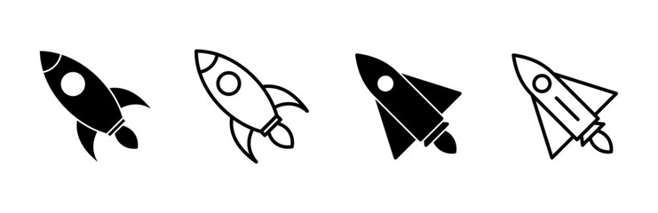 Rocket icon set. Startup icon vector.