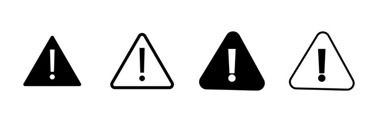 Danger sign. attention sign icon set. Hazard warning attention sign