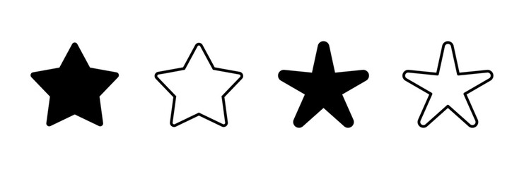 Star Icon set. rating icon vector. favourite star icon