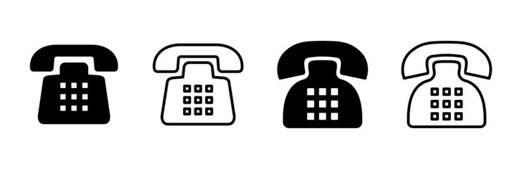 Telephone icon set. phone icon vector.