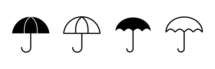 Umbrella icon set. umbrella sign icon