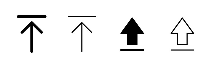 Upload icon set. load data symbol