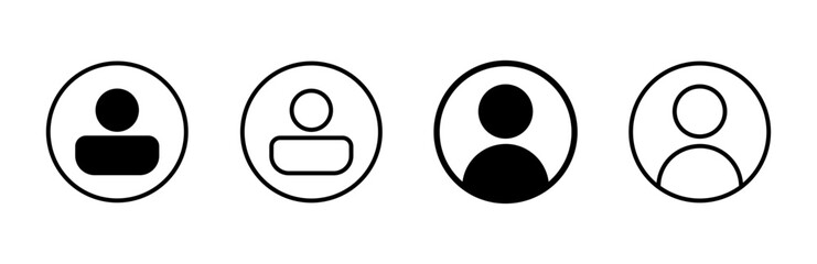 User Icon set. person sign. people icon.