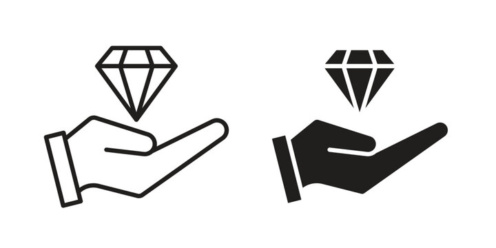 Value Proposition icon. Outline and flat icons collection. EPS10