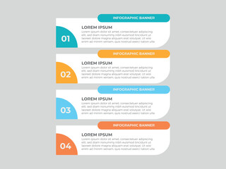 vector illustration infographic design template with 4 steps. Template for process, presentations, layout, banner, brochure.