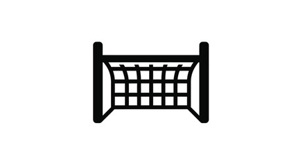 Simple black and white illustration of a badminton or volleyball net © Design lens