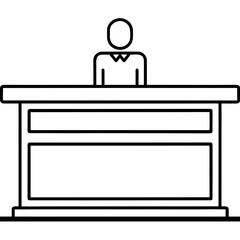 Front Desk Graphic Design File &ndash; Editable Microstock Illustration