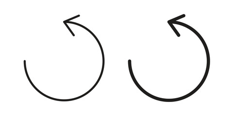 Obraz premium Undo icon symbol vector illustration on white background. Flat design.