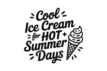 Ice cream vector illustration for cool summer days and hot weather