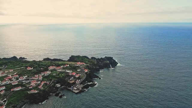 Aerial, Atlantic Coastal Communities, Picturesque Portuguese Landscape
