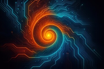 Futuristic spiral circuit design