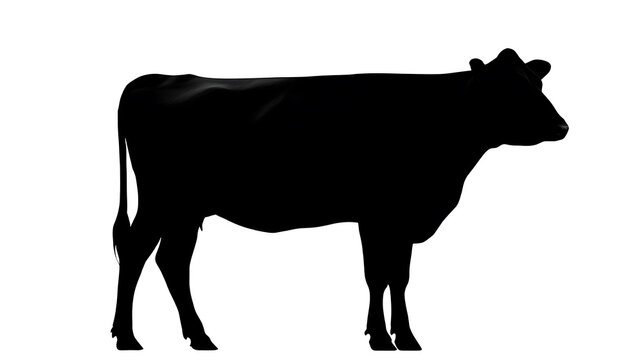 Silhouette of a Cow, showcasing its form