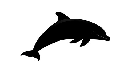 Obraz premium A stunning depiction of a playful dolphin gracefully leaping. The sleek silhouette captures its elegance and vitality